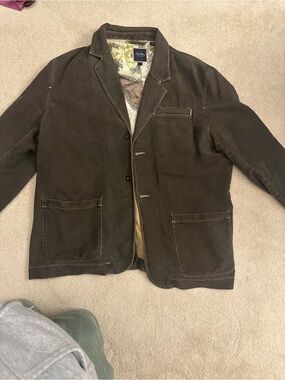 Indigo Palm Denim Company Brown Sport Coat with Floral Lining